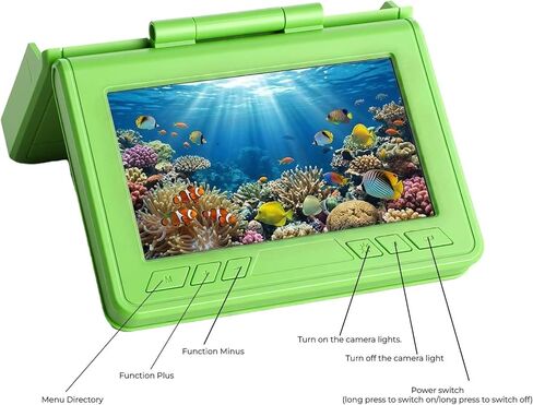 Fishing Camera, 220° Ultra-Wide HD Underwater Fishing Camera with 4.3" LCD & IR Night Vision, 5000mAh Rechargeable Battery 100ft Cable for Ice Lake Boat Kayak Fishing in Saudi Arabia