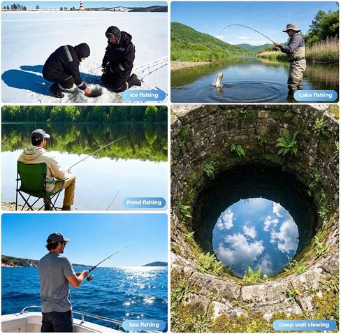 Fishing Camera, 220° Ultra-Wide HD Underwater Fishing Camera with 4.3" LCD & IR Night Vision, 5000mAh Rechargeable Battery 100ft Cable for Ice Lake Boat Kayak Fishing in Saudi Arabia