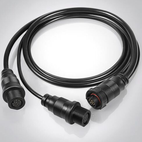 720111-1 14 M ID SIDB Y Splitter Cable fits for Humminbird SOLIX, APEX, XPLORE | Connect Side Imaging & 2D Transducers | Supports Airmar Transducer ID | 30 Inch Durable Y Cable in Saudi Arabia
