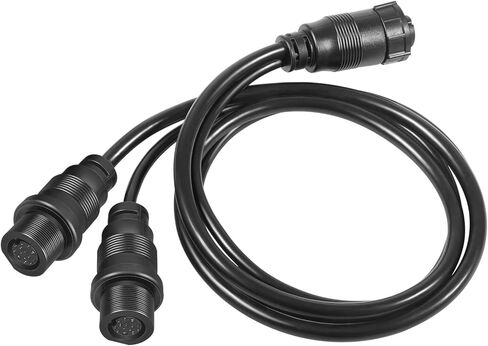 720111-1 14 M ID SIDB Y Splitter Cable fits for Humminbird SOLIX, APEX, XPLORE | Connect Side Imaging & 2D Transducers | Supports Airmar Transducer ID | 30 Inch Durable Y Cable in Saudi Arabia