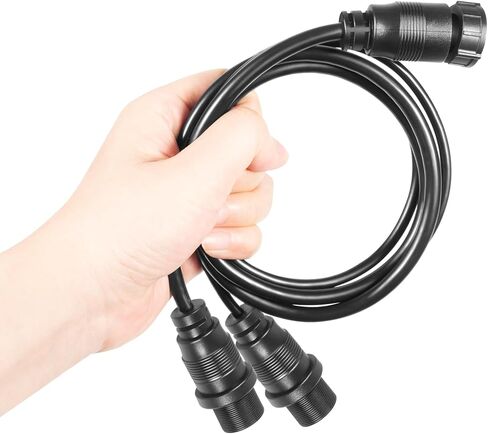 720111-1 14 M ID SIDB Y Splitter Cable fits for Humminbird SOLIX, APEX, XPLORE | Connect Side Imaging & 2D Transducers | Supports Airmar Transducer ID | 30 Inch Durable Y Cable in Saudi Arabia