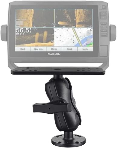 Strg 1.5" Ball Mount with 3.4" Double Socket Arm, Rectangular Plate and Round Base, Aluminum C Size 1.5" Ball AMPS Mount for Small/Medium Sized Fish Finders and Tablet Mounting Laptop Mounting in Saudi Arabia