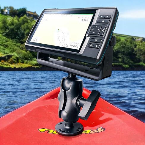 Strg 1.5" Ball Mount with 3.4" Double Socket Arm, Rectangular Plate and Round Base, Aluminum C Size 1.5" Ball AMPS Mount for Small/Medium Sized Fish Finders and Tablet Mounting Laptop Mounting in Saudi Arabia