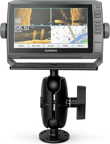 Strg 1.5" Ball Mount with 3.7" Double Socket Arm, Rectangular Plate and Round Base, C Size 1.5“ Ball AMPS Mount for Small/Medium Sized Fish Finder Mounting Tablet and Laptop Mounting in Saudi Arabia