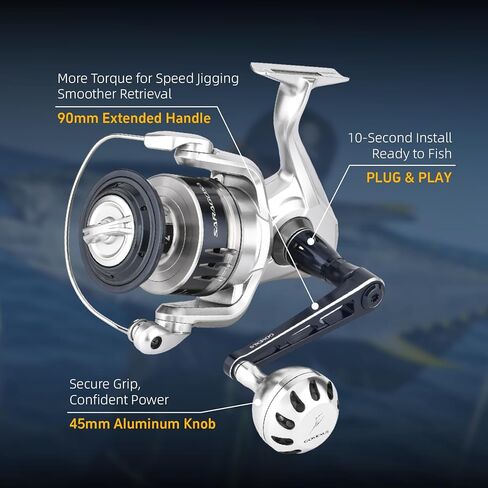 مقبض طاقة GOMEXUS متوافق مع بكرة الغزل Shimano Stella SW 4000-20000 Saragosa SW 5000-14000 in Kuwait