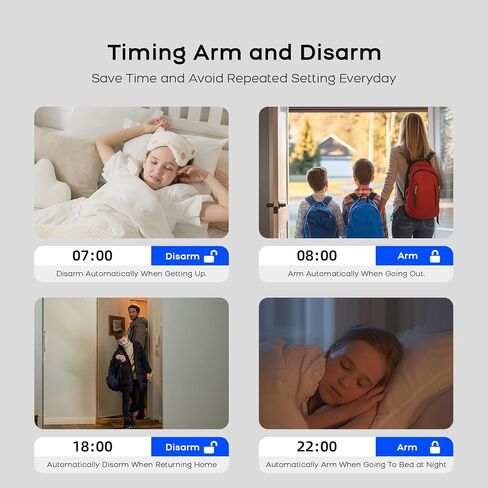 أنظمة أمان المنزل LWOHSI مع مستشعرات الباب/النافذة وكاشفات الحركة، مجموعات إنذار ضد السرقة اللاسلكية مع تنبيهات التطبيق في الوقت الحقيقي، متوافقة مع Alexa وGoogle، بدون رسوم شهرية in Kuwait