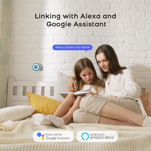 أنظمة أمان المنزل LWOHSI مع مستشعرات الباب/النافذة وكاشفات الحركة، مجموعات إنذار ضد السرقة اللاسلكية مع تنبيهات التطبيق في الوقت الحقيقي، متوافقة مع Alexa وGoogle، بدون رسوم شهرية in Kuwait