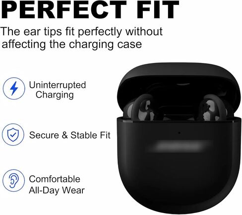 أطراف أذن بديلة متوافقة مع سماعات الأذن Bose QuietComfort Ultra (2023)، أطراف أذن من السيليكون الناعم مع صندوق تخزين محمول (3، أسود، صغير/متوسط/كبير) in Kuwait