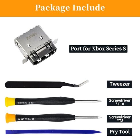1x HDMI Port Replacement for Xbox Series X, Display Socket Jack Connector Repair for XSX Console, M1087810+Tools in Saudi Arabia