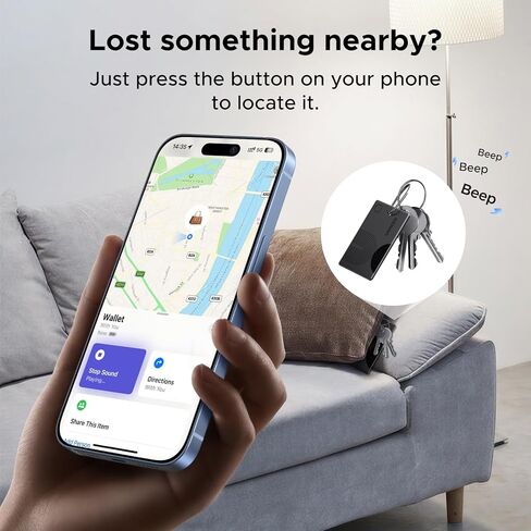 UGREEN FineTrack Slim Wallet Tracker Card (iOS Only), Rechargeable Air Tracker Tags Compatible with Apple Find My, Smart Tags for Wallet,Luggage and More in Saudi Arabia