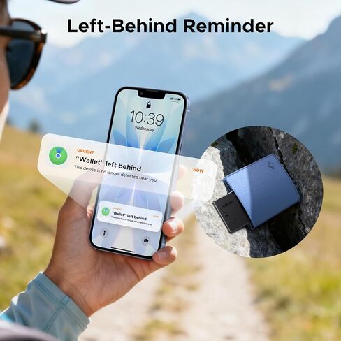 UGREEN FineTrack Slim Wallet Tracker Card (iOS Only), Rechargeable Air Tracker Tags Compatible with Apple Find My, Smart Tags for Wallet,Luggage and More in Saudi Arabia