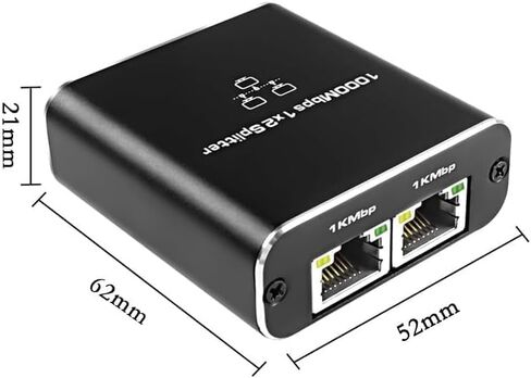 Ethernet Splitter Adapter RJ45 Cable LAN Network Internet 1 in 2 Output with USB Type-C Power Cable for Cat5/5e/6/7/8 in Saudi Arabia