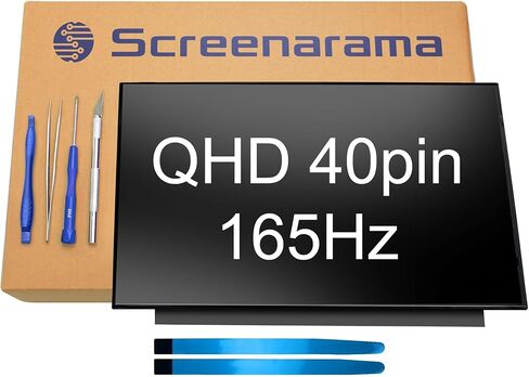 استبدال الشاشة الجديدة SCREENARAMA لشاشة HP Omen 16-B0005DX 16-B1797NR QHD 2560x1440 165 هرتز 40pin IPS LCD LED مع أدوات وشريط in Saudi Arabia