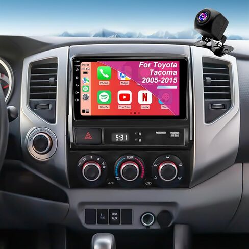 راديو سيارة أندرويد لتويوتا تاكوما 2005-2015، 9 بوصة تاكوما ستيريو ترقية دعم Carplay اللاسلكي Android Auto، وحدة رأس شاشة تعمل باللمس مع نظام تحديد المواقع العالمي (GPS) وكاميرا احتياطية بلوتوث FM DSP SWC 5GWiFi in Kuwait