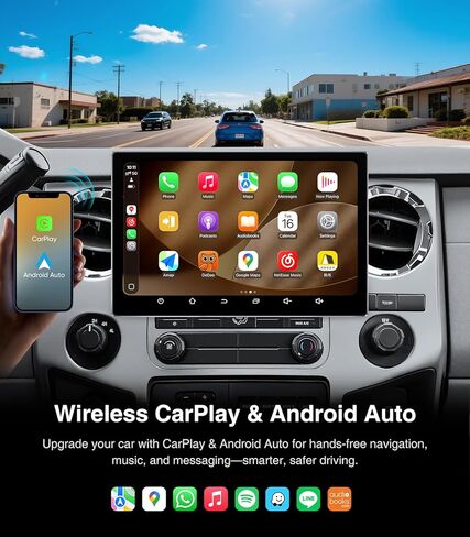 راديو ستيريو للسيارة 11.5 بوصة 4G+64G Android لسيارة Ford F150 (2004-2008) F250 F350 F450 (2008-2016) Focus Fusion (2005-2007) مع Carplay Android Auto GPS Bluetooth 5G WiFi SWC التي تعمل باللمس in Saudi Arabia