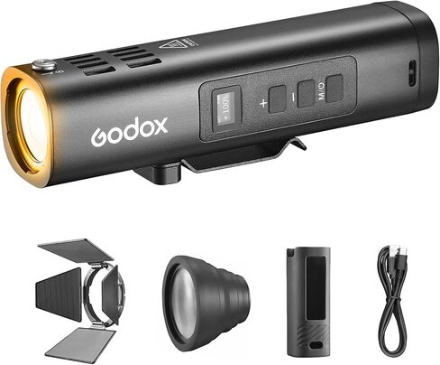 Godox FL15Bi Portable LED Video Flash Light, Bi-Color 2800K-6500K Camera Flash,253g Pocket Light with Silicone Zoom Lens, Barndoors,4750mAh Battery,CRI≈97 TLCI≈98,11 FX Effects in Saudi Arabia