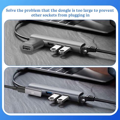 4 قطع محول USB 90 درجة محول زاوية يو اس بي اليمنى والزاوية اليسرى واليمنى USB A ذكر إلى أنثى محولات USB-3.1 10 جيجا بايت في الثانية محول موسع لأجهزة الكمبيوتر المحمول والكمبيوتر المحمول وبنك الطاقة USB-A شاحن سيارة لمعظم أجهزة USB in Saudi Arabia