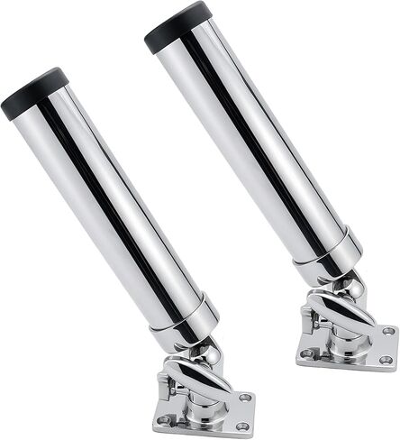Fishing Rod Holder for Boat,360 Degree Stainless Steel Adjustable Fishing Pole Holder,Marine Grade Deck Mount/Rail Mount Rod Holder for Fishing Boat in Saudi Arabia