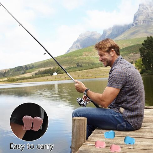 8-Piece Multifunctional Telescopic Rod Clip - Auto Fixed Fishing Pole Holder with Elastic Strap for Various Size Poles in Saudi Arabia