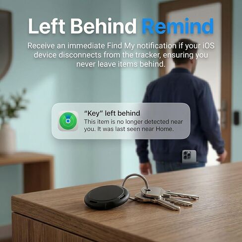 2 حزمة من علامات تعقب الهواء [معتمدة من Apple MFi] تعمل مع Apple Find My App (iOS فقط) جهاز البحث عن المفاتيح عبر البلوتوث، علامة ذكية لتحديد المواقع الصغيرة، إنذار 100 ديسيبل، بطارية لمدة عامين بدون رسوم فرعية مع صوت لمحفظة الأمتعة والحيوانات الأليفة in Kuwait