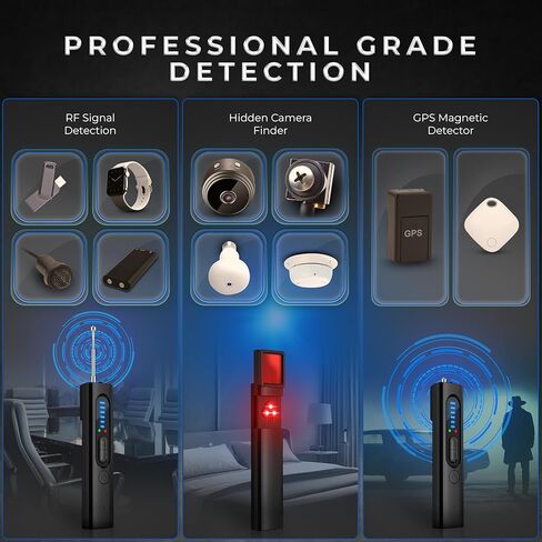 Hidden Camera Detector – RF Signal & Bug Scanner, GPS Tracker Finder for Travel, Hotel, Office, Car Security in Saudi Arabia