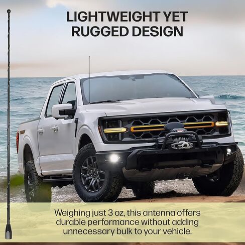 AntennaMastsRus - 31 Inch Black Antenna Mast fits Toyota Celica, FJ Cruiser, Highlander, MR2, RAV4, Sequoia, Sienna, Tacoma, Tundra, T100, 4 Runner Spring Steel in Saudi Arabia
