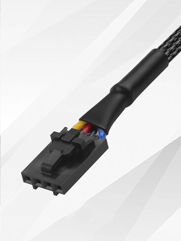 GINTOOYUN 4-Pin PWM Fan CRJ Locking Adapter Cable for Dell Motherboards 15cm丨Tinned Copper Braided, Secure Lock Connector for CPU/Case Fans in Saudi Arabia