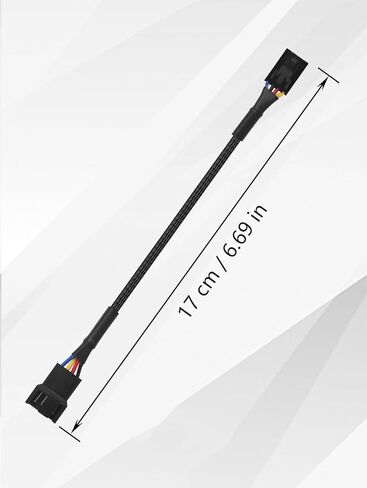 GINTOOYUN 4-Pin PWM Fan CRJ Locking Adapter Cable for Dell Motherboards 15cm丨Tinned Copper Braided, Secure Lock Connector for CPU/Case Fans in Saudi Arabia