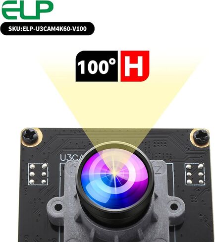 ELP وحدة كاميرا USB عالية السرعة 4K 60FPS للكمبيوتر، Mini UVC 2160P USB3.0/2.0 كاميرات Lightburn لنظام التشغيل Windows، Linux، Mac، Pi، زاوية واسعة 100 درجة (H) لوحة كاميرا ويب IMX678 للكمبيوتر المحمول Jetson Nano in Kuwait
