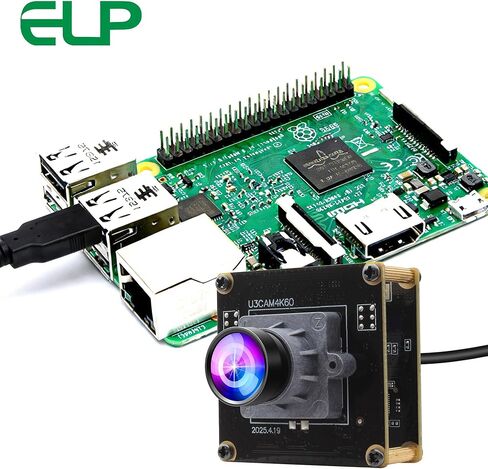 ELP وحدة كاميرا USB عالية السرعة 4K 60FPS للكمبيوتر، Mini UVC 2160P USB3.0/2.0 كاميرات Lightburn لنظام التشغيل Windows، Linux، Mac، Pi، زاوية واسعة 100 درجة (H) لوحة كاميرا ويب IMX678 للكمبيوتر المحمول Jetson Nano in Kuwait