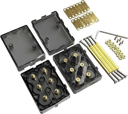 1-Pack 21700 Battery Holder Kit, DIY Energy Storage Bracket, Tool-Free Assembly, PC+ABS Fireproof Case, M3 Copper Screws, Supports 1S8P, 2S4P, 4S2P, 8S1P (2x4 Slot, Batteries Not Included) in Kuwait