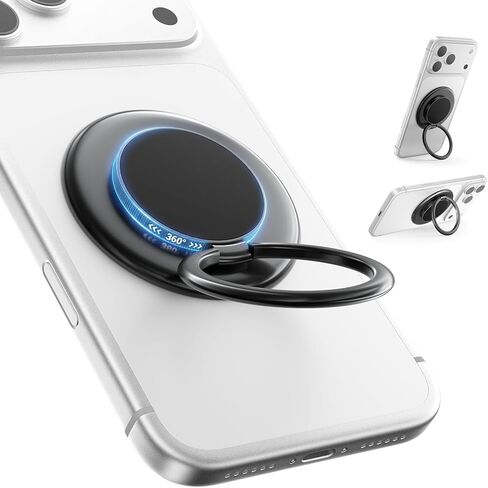 SUPERONE Magnetic Phone Grip Holder for MagSafe - 360° Rotation Magnet Finger Grip, Double Sided MagSafe Phone Holder, Magnetic Ring Stand Kickstand for iPhone 17 16 15 14 13 12 Mag Safe Accessories in Saudi Arabia