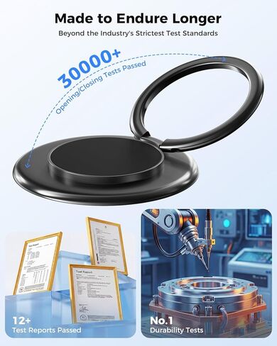 SUPERONE Magnetic Phone Grip Holder for MagSafe - 360° Rotation Magnet Finger Grip, Double Sided MagSafe Phone Holder, Magnetic Ring Stand Kickstand for iPhone 17 16 15 14 13 12 Mag Safe Accessories in Saudi Arabia