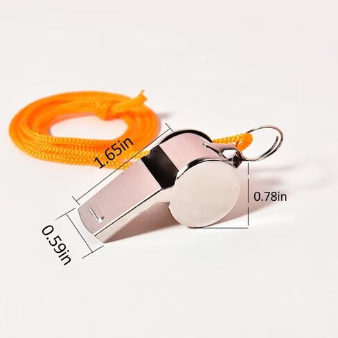 6-Pack Metal Whistles with Lanyards: Crisp Tone for Sports & Safety Use – Coach-Designed, Adult-Grade Stainless Steel Options Ideal for Coaches, Instructors, Referees, and Officials. in Saudi Arabia