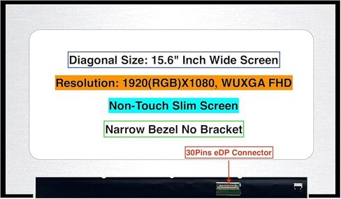 EM EMAJOR TECH New Screen Replacement for HP P/N L73066-JD2 1920X1080 FHD Non-Touch LCD LED Display with Set of Tape and Tools in Saudi Arabia
