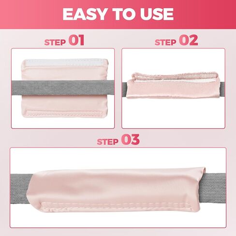 4 Packs Satin Strap CPAP Covers Breathable Mask Frame Covers, Reusable Strap Cushions Suitable for Universal Masks, Soft Silk Pads for Reducing Red Marks (Pink) in Saudi Arabia
