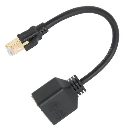 كابل مقسم إيثرنت Diyeeni RJ45 من 1 إلى 2 منفذ مع قلب مطلي بالذهب ومواد ABS لتمديد شبكة المكتب المنزلي in Kuwait
