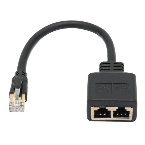 كابل مقسم إيثرنت Diyeeni RJ45 من 1 إلى 2 منفذ مع قلب مطلي بالذهب ومواد ABS لتمديد شبكة المكتب المنزلي in Kuwait
