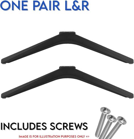 stand's Base Legs Replacement fit for TCL 55" Series (55Q651G, 55S435) - Compatible with Part Numbers A02900-0 & A02901-0 - Heavy Duty Pedestal Feet with Screws Included in Saudi Arabia