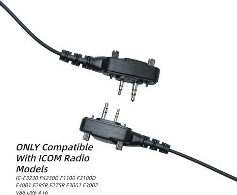 سماعة أذن على شكل G مع ميكروفون Ptt متوافقة مع ICOM IC-F4000 F2000 F3230 F2100D A16 U88 F3033 F4033 F4230D V86 G86 جهاز اتصال لاسلكي ثنائي الاتجاه in Saudi Arabia
