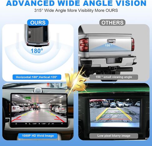 Chrome Tailgate Handle W/Reverse Backup Camera Compatible with 2005-2014 Ford F150, 2008-2016 F250 F350 F450 F550 Super Duty, 2007-2010 Explorer, 170° Viewing Angle, Replace# 8L3Z9943400AC in Saudi Arabia