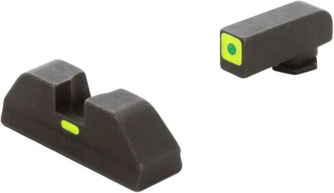 مجموعة رؤية Ameriglo Cap Green Tritium LumiGreen لـ Glock Gen5 9/40، أمامي/خلفي، خلفي غير تريتيوم (GL-5614) in Kuwait