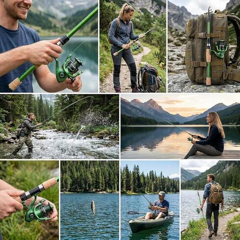 Portable Telescopic Spinning Fishing Rods, 24T Carbon Blanks & Solid Carbon Tip, Cork Handle, Short Collapsible Rods for Travel-7FT in Saudi Arabia