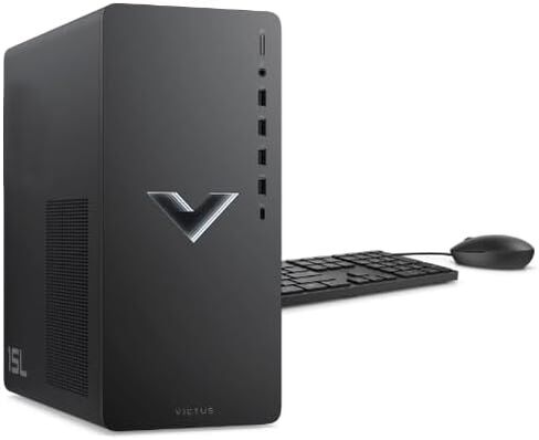 HP Victus 15L Gaming Desktop PC, AMD Ryzen 5 5600G, AMD RX6400, 8GB RAM, 512GB SSD, Mica Silver, Windows 11 Home, TG02-0013w in Saudi Arabia