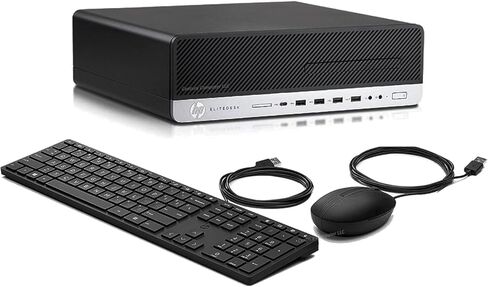 كمبيوتر مكتبي HP EliteDesk 800 G5 SFF عالي الأداء، Intel Core i7-9700، ذاكرة الوصول العشوائي DDR4 سعة 8 جيجابايت، SSD 256 جيجابايت، USB 3.1 Gen 2، DisplayPort، لوحة مفاتيح وماوس، Window 11 Pro (متجدد) in Kuwait