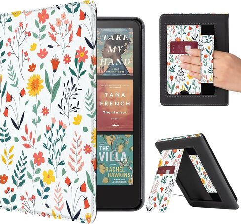 CoBak Stand Case for 7" Kindle Paperwhite 12th Gen 2024 and Kindle Colorsoft with Hand Strap - Compatible with iPhone MagSafe, for Samsung/Belkin/Anker Wireless Charging Pads, Durable, Auto Sleep Wake in Saudi Arabia