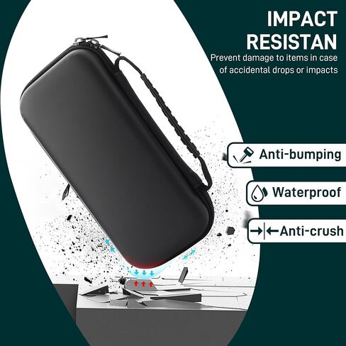 FUNDIARY Black Travel Carrying Case for Nintendo Switch Lite, Shockproof Accessories Bundle with Slim Portable Storage Bag, Soft Silicone Clear Glitter Protective Case, Screen Protector & 2 Thumb Caps in Saudi Arabia