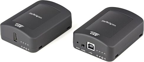 StarTech.com USB 2.0 موسع فوق كابل Cat5e/Cat6 (RJ45) - طقم محول موسع USB معدني صناعي يعمل محليًا أو عن بعد مع حماية ESD - 330 قدمًا / 100 متر - 480 ميجابت في الثانية (USB2001EXT2PNA) in Saudi Arabia