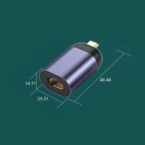 محول USB-C إلى إيثرنت من الألومنيوم المتين - جسر شبكة عالي السرعة 100 ميجابت في الثانية لأجهزة الكمبيوتر المحمولة والأجهزة اللوحية - محول إيثرنت in Saudi Arabia