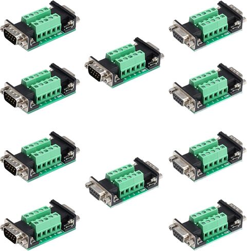 2 قطعة DB9 ذكر إلى أنثى لوحة القطع الطرفية ، RS232 D-SUB المسلسل إلى 9pin ميناء محطة كتلة موصل مغير الجنس in Saudi Arabia